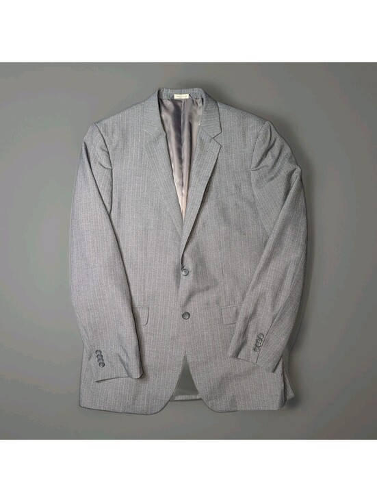 Banana Republic Other - Banana Republic Tailored Fit Blazer Jacket Mens 42L Gray Blue Pinstripe